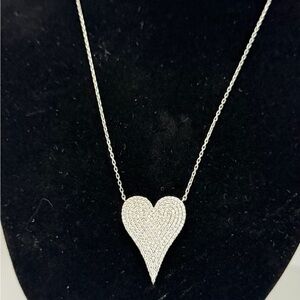 Elegant Silver 925 Heart Pendant Necklace